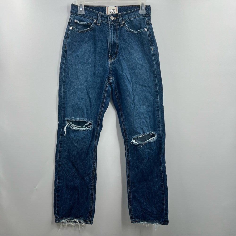 BDG Cowboy Jean Distressed High Rise Straight Leg Jeans Women 26 90s Denim